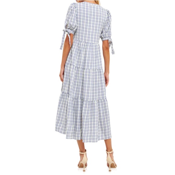 English Factory Gingham Tiered Dress - Picture 3 of 10
